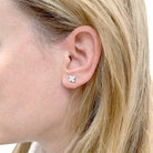 Boucles d'oreilles TIFFANY & CO., "Croix" en platine et diamants - Castafiore