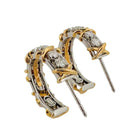 Boucles d'oreilles Tiffany & Co en or jaune, or blanc et diamant - Castafiore