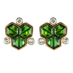 Boucles d'oreilles tourmalines et diamants - Castafiore