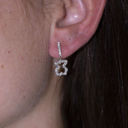 Boucles d'oreilles TOUS en or blanc et diamants - Castafiore