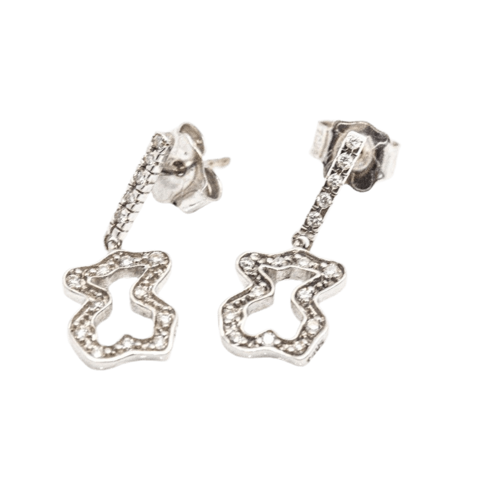 Boucles d'oreilles TOUS "Kaos" en or blanc et diamants - Castafiore