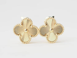 Boucles d'oreilles VAN CLEEF & ARPELS Alhambra vintage en or jaune - Castafiore