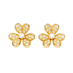 Boucles d’oreilles Van Cleef & Arpels Frivole en or jaune et diamants - Castafiore