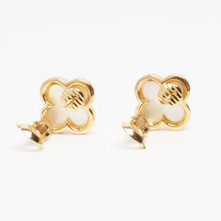 Boucles d’oreilles Van Cleef & Arpels Pure Alhambra Nacre en or jaune - Castafiore