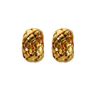 Boucles d'oreilles VAN CLEEF & ARPELS "vannerie" en or jaune - Castafiore