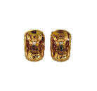 Boucles d'oreilles VAN CLEEF & ARPELS "vannerie" en or jaune - Castafiore