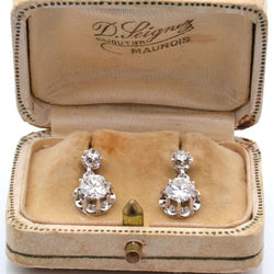 Boucles d'oreilles vintage diamants - Castafiore