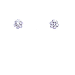 Boucles d'oreilles vintage en or avec diamants et grappes - Castafiore