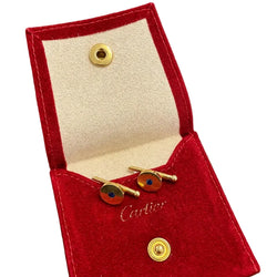 Boutons de col CARTIER en or jaune et saphirs - Castafiore