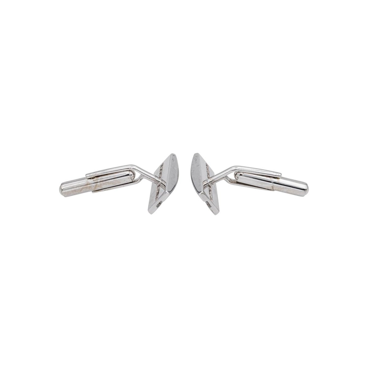 Boutons de manchette BACHET "Gentleman" en or blanc et diamants - Castafiore