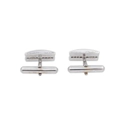 Boutons de manchette BACHET "Gentleman" en or blanc et diamants - Castafiore