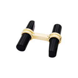 Boutons de manchette BOUCHERON en or jaune et onyx - Castafiore