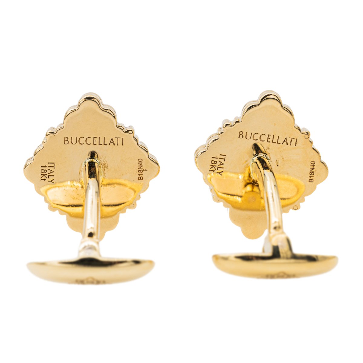 Boutons de manchette BUCCELLATI en or jaune et nacre - Castafiore