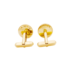 Bulgari "BULGARI BULGARI" cufflinks, yellow gold and onyx.