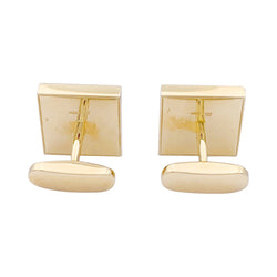 Boutons de manchette Bulgari "Quadrato" or jaune, onyx. - Castafiore
