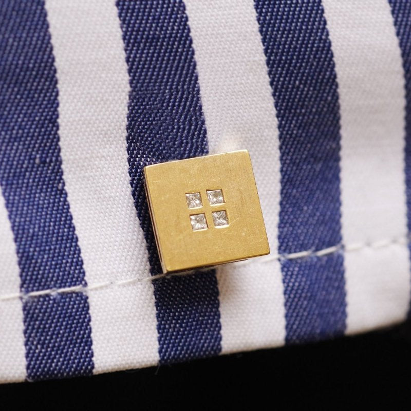 Boutons de manchette carré diamants en or - Castafiore