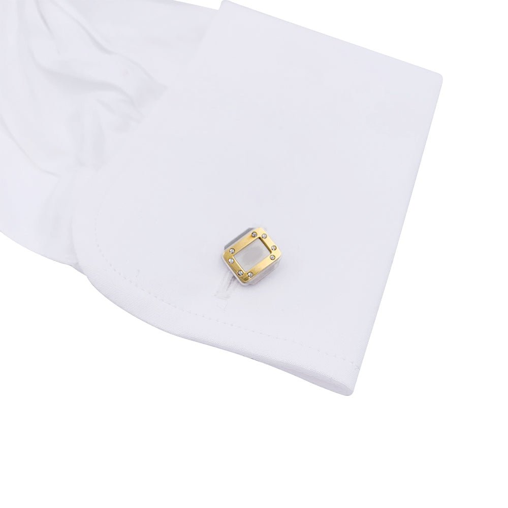 Boutons de manchette Cartier, "Santos Dumont", or et acier. - Castafiore