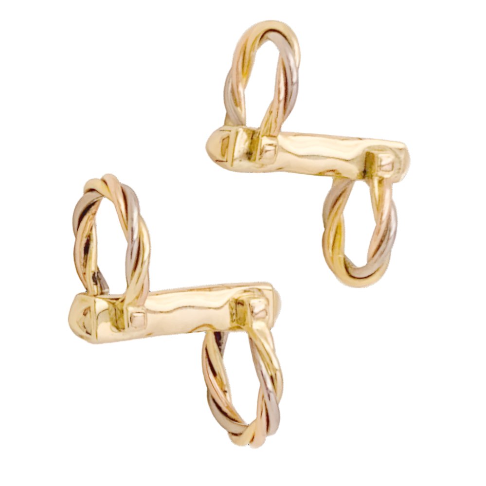 Boutons de manchette CARTIER "Trinity" trois ors - Castafiore