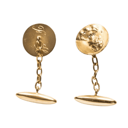 Boutons de manchette en or jaune et diamants - Castafiore