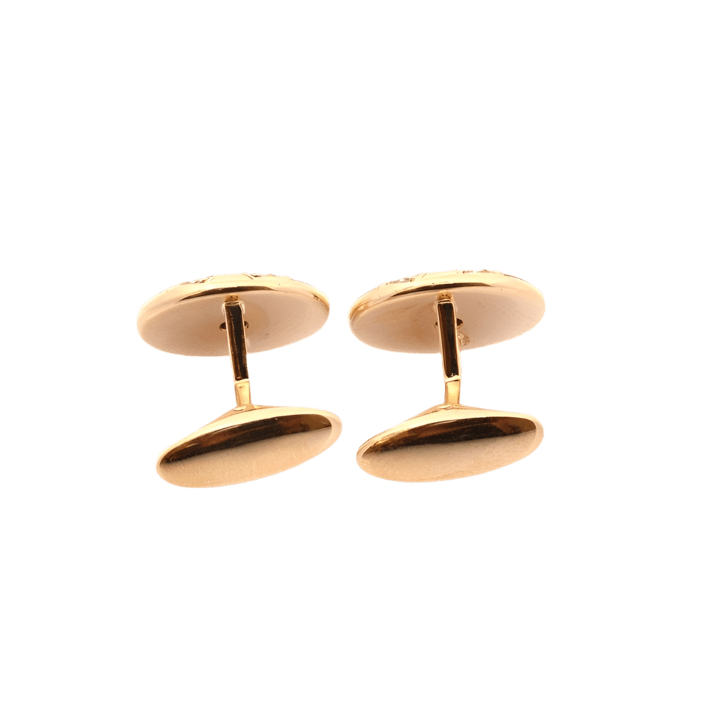 Boutons de manchette FRED en or jaune et diamants - Castafiore