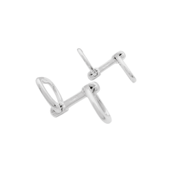Boutons de manchette HERMÈS "Étrier" en argent - Castafiore