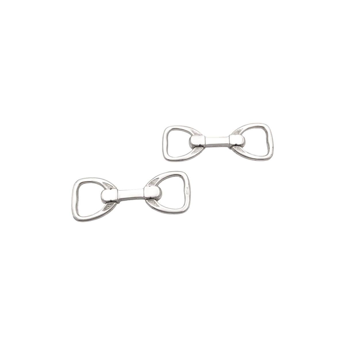 Boutons de manchette HERMÈS Étrier en argent