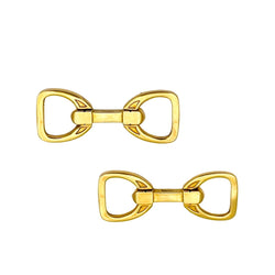 Boutons de manchette HERMÈS "Étrier" en or jaune - Castafiore