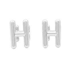 Boutons de manchette HERMÈS "Ever chaîne d'ancre" en argent - Castafiore