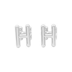 Boutons de manchette HERMÈS "Ever chaîne d'ancre" en argent - Castafiore
