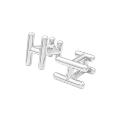 Boutons de manchette HERMÈS "Ever chaîne d'ancre" en argent - Castafiore
