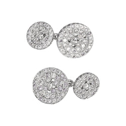 Boutons de manchette Or blanc Diamant - Castafiore