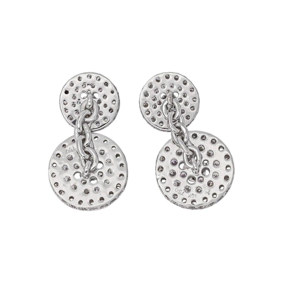 Boutons de manchette Or blanc Diamant - Castafiore