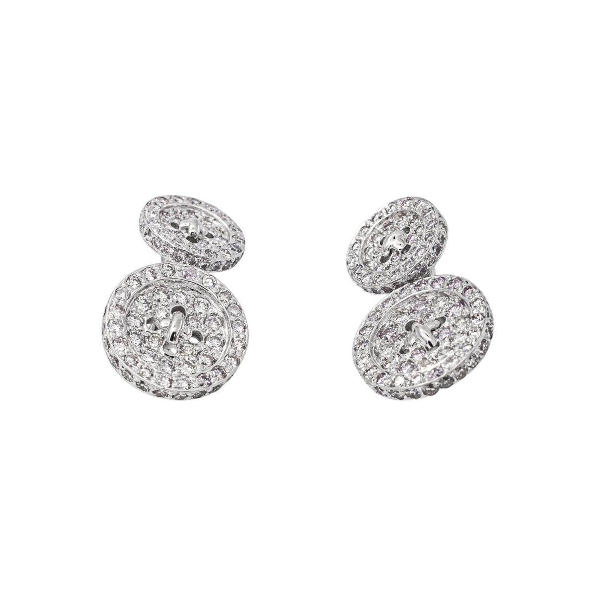 Boutons de manchette Or blanc Diamant - Castafiore