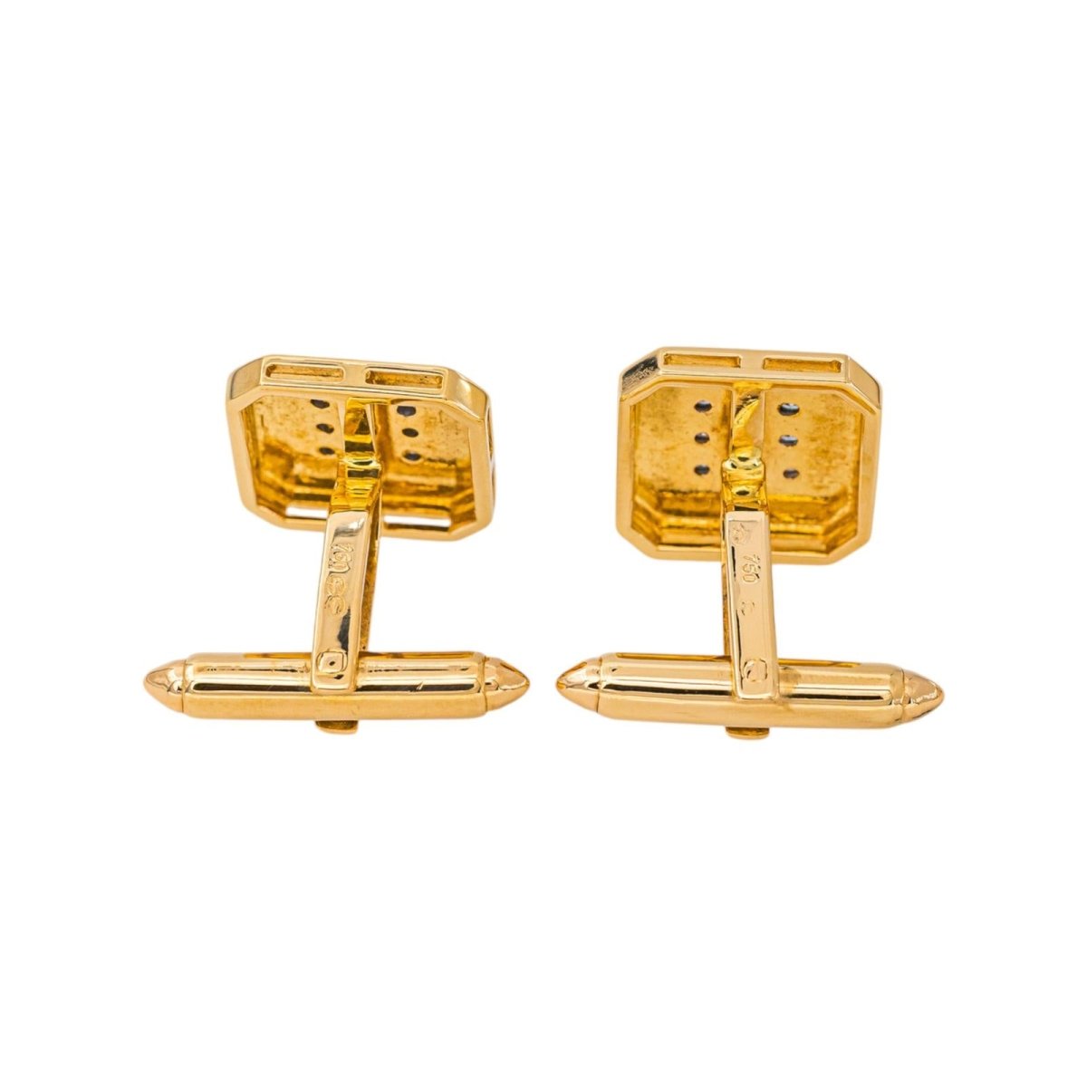 Boutons de manchette Or jaune Diamant - Castafiore
