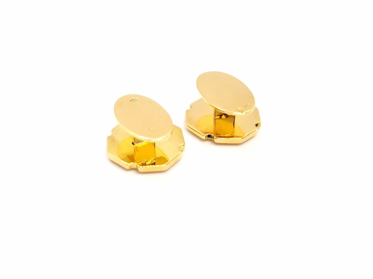 Boutons de manchette Or jaune Diamant - Castafiore