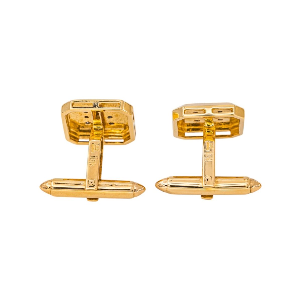 Boutons de manchette Or jaune Diamant - Castafiore