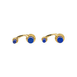 Boutons de manchette PIAGET en or jaune et lapis - lazuli - Castafiore
