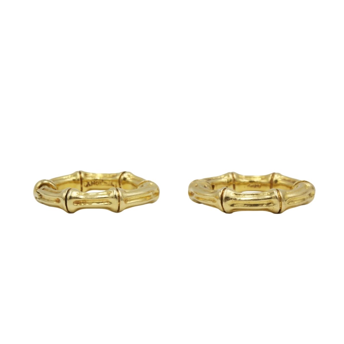 Boutons de manchette TIFFANY & CO. "Bambou" en or jaune - Castafiore