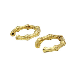 Boutons de manchette TIFFANY & CO. "Bambou" en or jaune - Castafiore