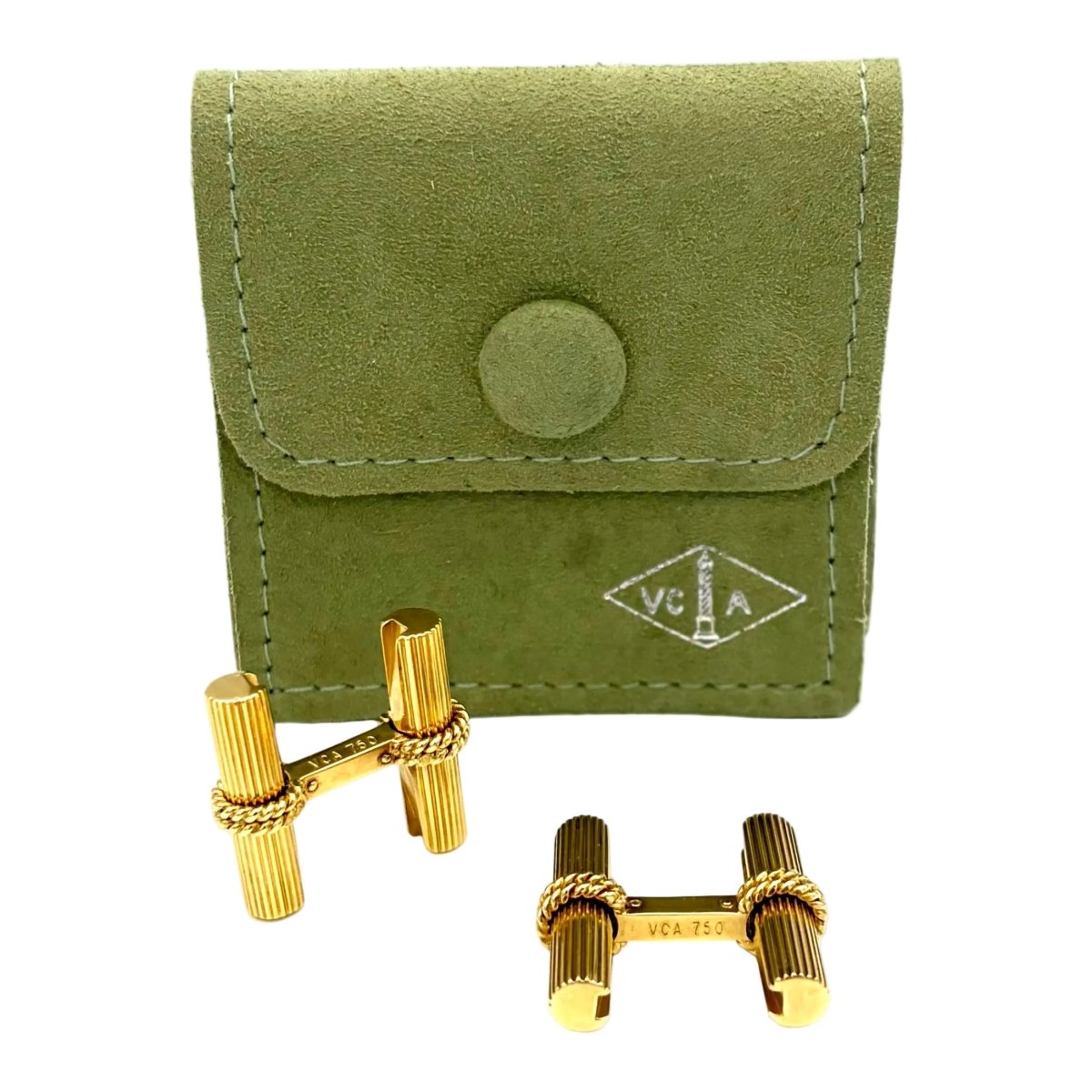 Boutons de manchette VAN CLEEF & ARPELS "Bâtons" en or jaune - Castafiore