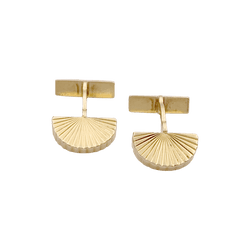 Boutons de manchette vintage CARTIER , "Eventail", en or jaune - Castafiore