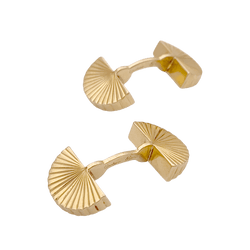 Boutons de manchette vintage CARTIER , "Eventail", en or jaune - Castafiore