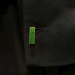 Boutons de Manchettes HERMES en or jaune et émail vert - Castafiore