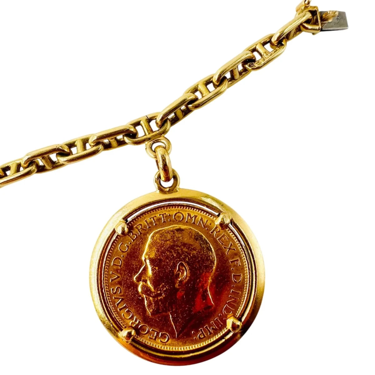 Bracelet à Breloques HERMÈS "Chaîne d'ancre" en or jaune - Castafiore
