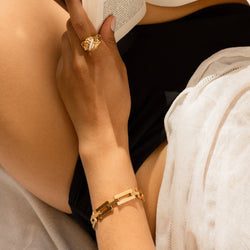 Bracelet à maillons en or jaune - Castafiore