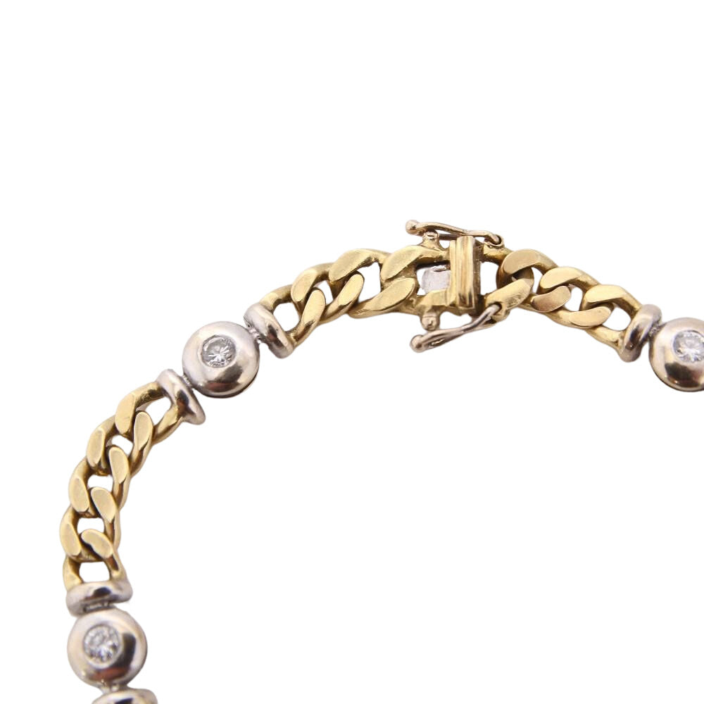 Bracelet alterné en or 18k avec diamants - Castafiore
