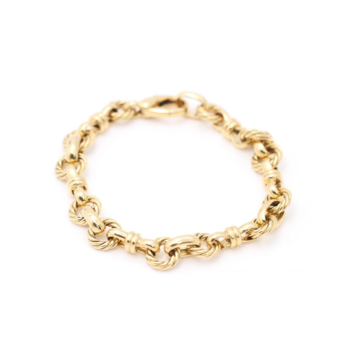 Bracelet alterné en or massif 18k - Castafiore