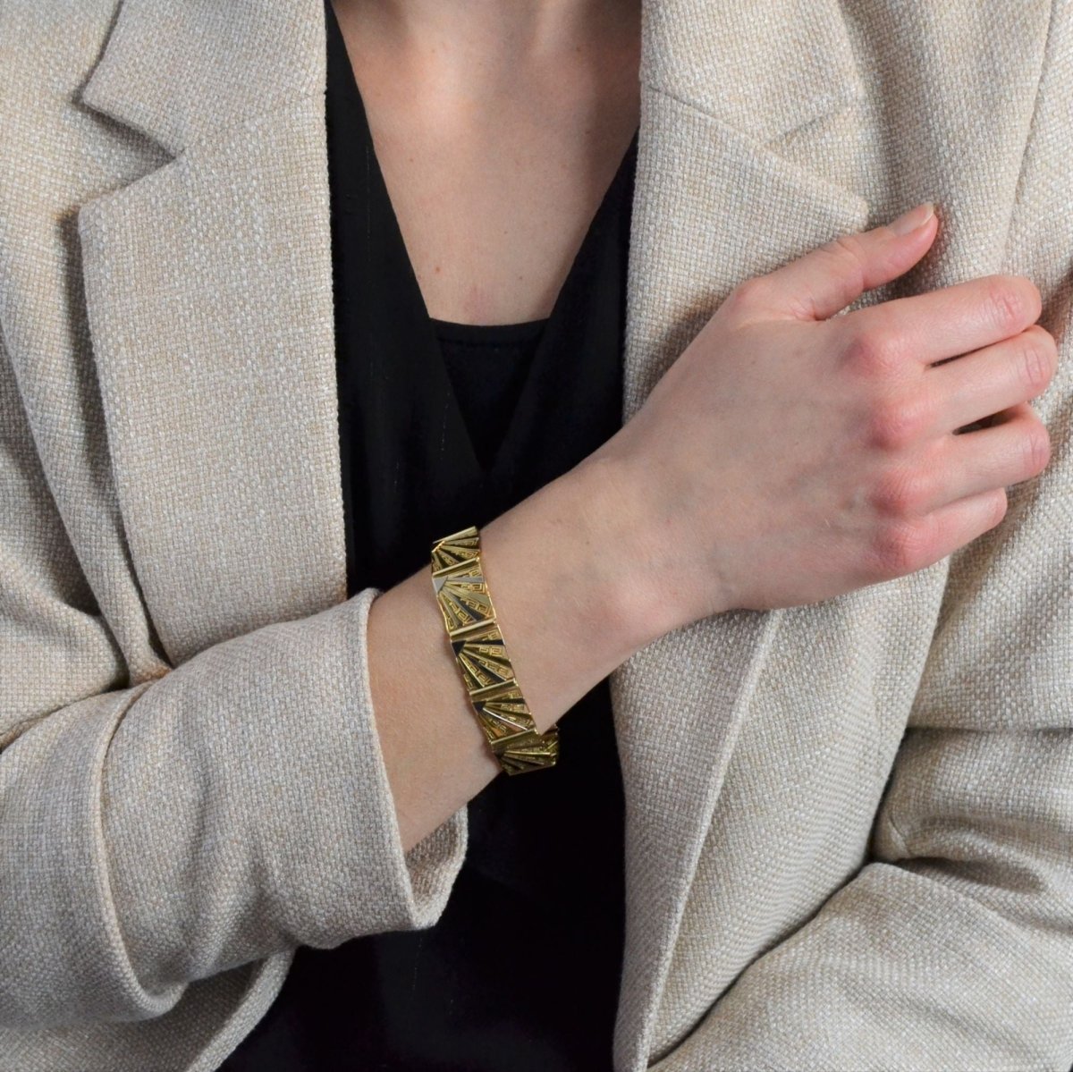 Bracelet ancien Art déco 2 ors - Castafiore