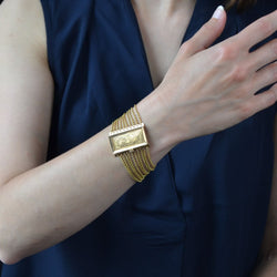 Bracelet ancien chaines et son fermoir à la pensée - Castafiore