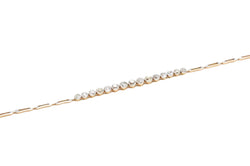 Bracelet ancien diamants en or jaune 18k - Castafiore